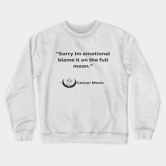 Cancer Moon Crewneck Sweatshirt by VedicVision